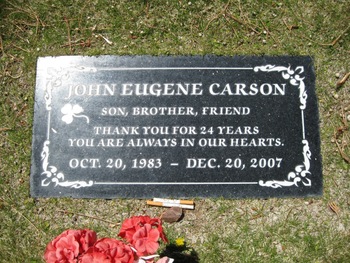 Carson, John Eugene gravesite