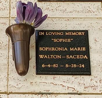 Walton-Saceda, Sophronia Marie ('Sophie') gravesite