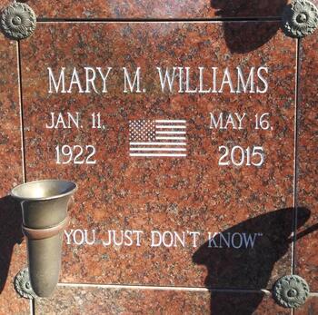 Williams, Mary M. gravesite