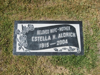 Aldrich,   Estella H. gravesite