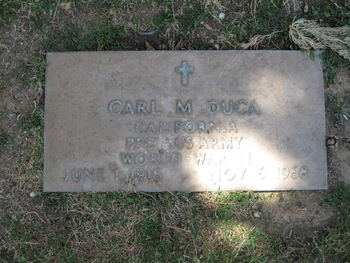 Duca, Carlo Mario ('Carl') gravesite