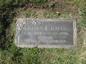 Hayes,   Lillian E. gravesite