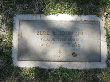 Johnson,   Elise R. gravesite