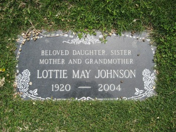 Johnson, Lottie May gravesite