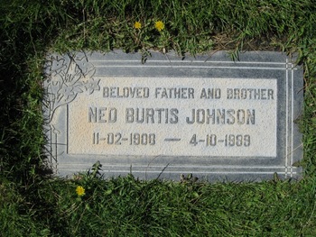 Johnson,   Ned Burtis gravesite