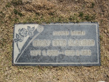 Kleeman, Mary Etta gravesite