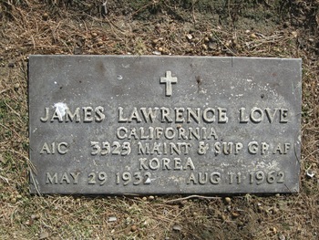 Love,   James Lawrence gravesite