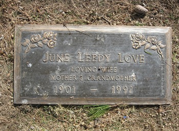 Love,   Mary June gravesite