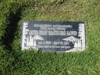 Loyd, Alta May gravesite