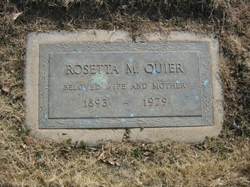 Quier, Rosetta Mahala gravesite