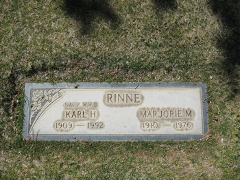 Rinne, Karl Henry gravesite