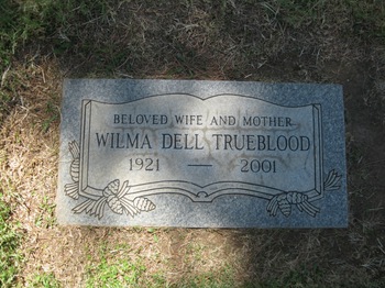 Trueblood, Wilma Dell ('Wink') gravesite