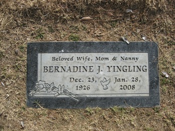 Yingling, Bernardine Jean gravesite