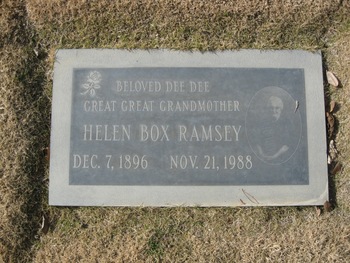 Ramsey, Helen Isabell ('Dee Dee') gravesite