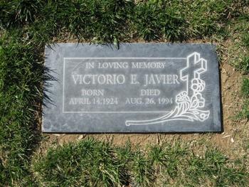 Javier, Victorio Edralin gravesite