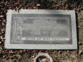 Kimbro, Matthew Dale gravesite