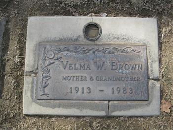 Brown,   Velma W. gravesite