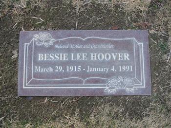 Hoover, Bessie Lee gravesite