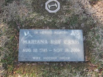 Cram, Mariana Kay gravesite