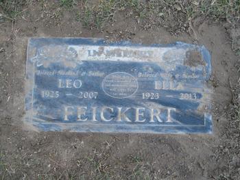 Feickert,   Ella gravesite