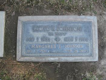 Johnson,   Margaret Lillian gravesite