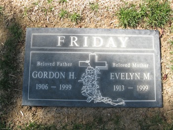 Friday, Evelyn M. gravesite