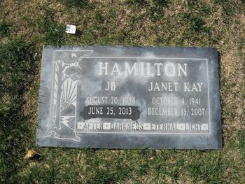 Hamilton,   J. B. gravesite