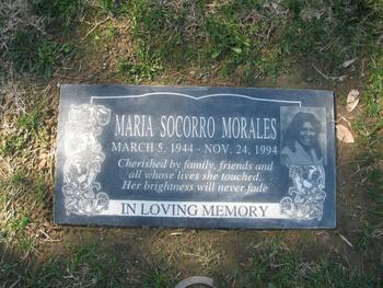 Morales, Maria Socorro gravesite