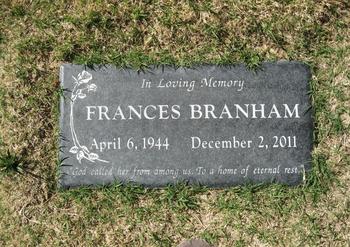 Branham, Frances gravesite