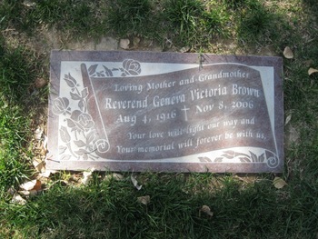 Brown, Geneva Victoria gravesite