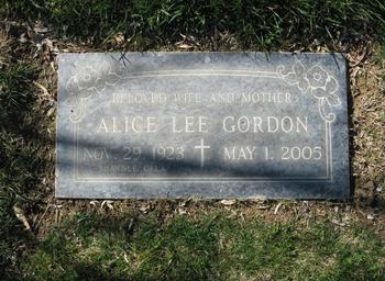 Gordon,   Alice Lee gravesite