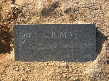 Thomas, Mary Reby gravesite